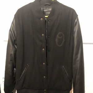 Men’s obey letterman jacket.
